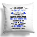 22Feels® Sohn Geschenk - Kissen mit Spruch (Weiss 40x40cm)-Kissen Weiss 40x40-22Feels