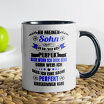 22Feels® Sohn Geschenk - Tasse mit Spruch (Weiss-Schwarz, 320ml)-TwoTone Tasse Weiss-Schwarz 320ml-22Feels
