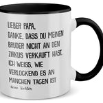 22Feels® Papa Geschenk von Tochter - Tasse mit Spruch (Weiss-Schwarz, 320ml)-TwoTone Tasse Weiss-Schwarz 320ml-22Feels