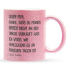 22Feels® Papa Geschenk von Tochter - Glitzertasse mit Spruch (Pink, 320ml)-Glitzertasse Pink 320ml-22Feels