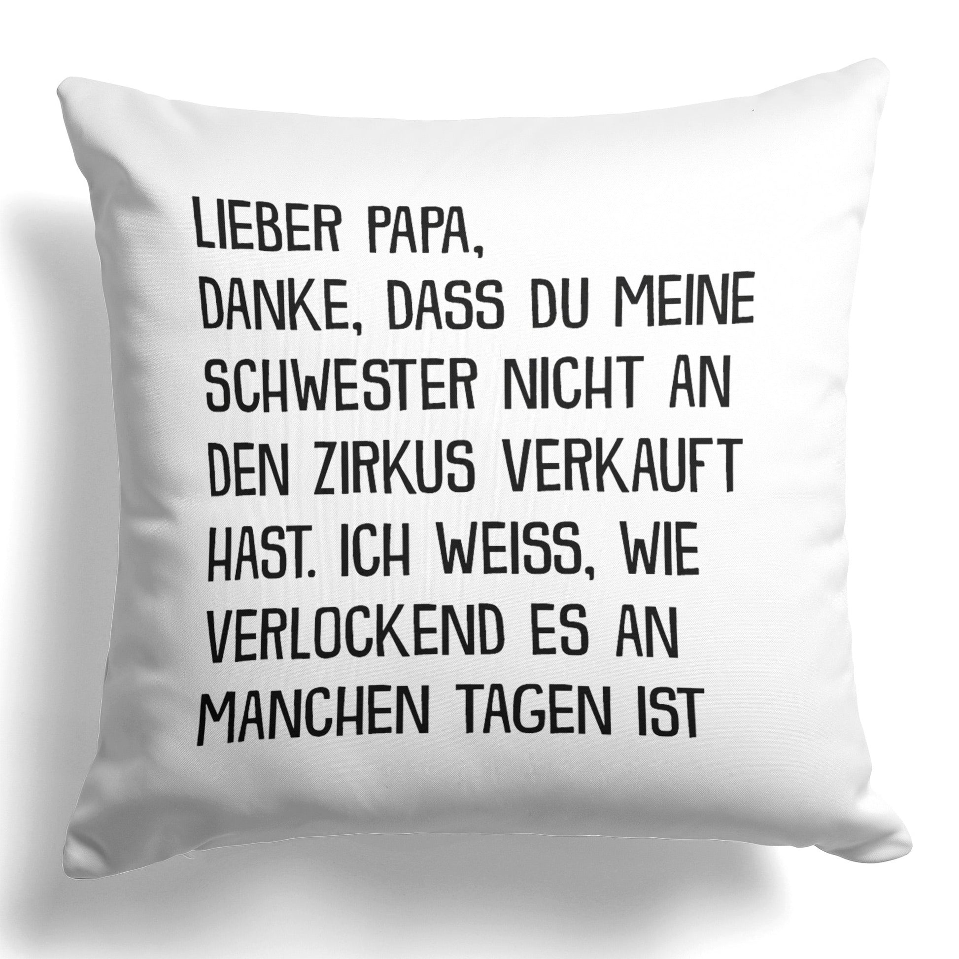 22Feels® Papa Geschenk - Kissen mit Spruch (Weiss 40x40cm)-Kissen Weiss 40x40-22Feels