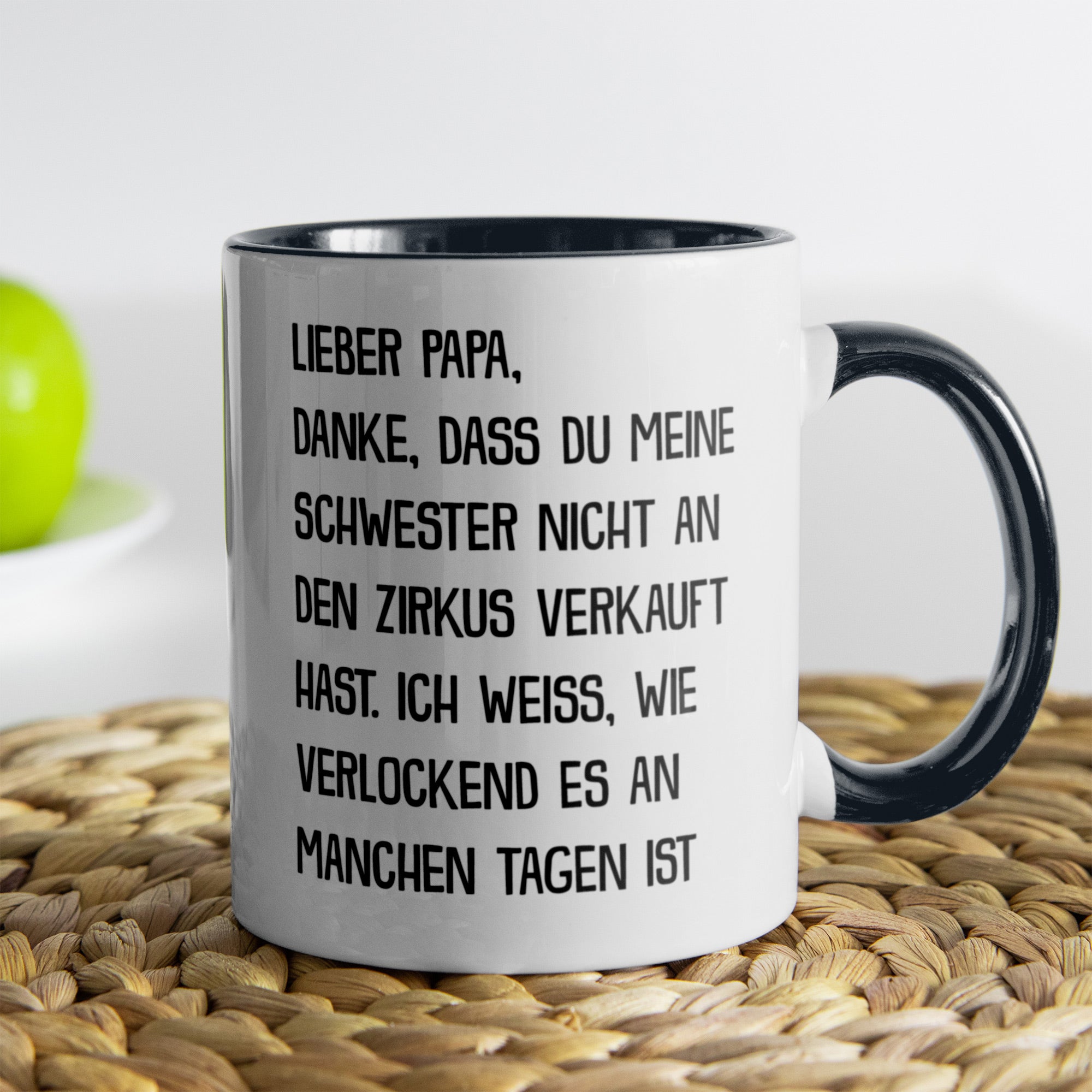 22Feels® Papa Geschenk - Tasse mit Spruch (Weiss-Schwarz, 320ml)-TwoTone Tasse Weiss-Schwarz 320ml-22Feels