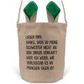 22Feels® Papa Osterkorb Vater mit Henkel Ostergeschenk Tragetasche Ostern Deko Osternest Körbchen Hasenohren (Beige/Grün)-Ostern Tragetasche-22Feels