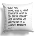 22Feels® Papa Geschenk von Sohn - Kissen mit Spruch (Weiss 40x40cm)-Kissen Weiss 40x40-22Feels