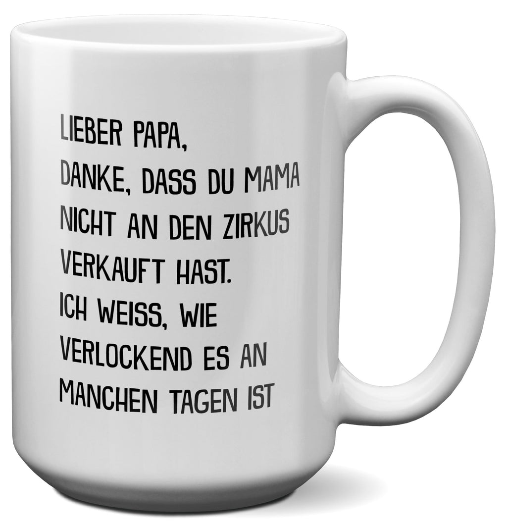 22Feels® Papa Geschenk - XL Tasse mit Spruch (Weiss, 440ml)-Weisse XL Tasse 440ml-22Feels