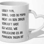 22Feels® Geschenk für Papas - Tasse mit Spruch (Herzhenkel, Weiss, 320ml)-Tasse Weiss Herzhenkel 320ml-22Feels