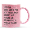 22Feels® Papa Geschenk von Sohn - Glitzertasse mit Spruch (Pink, 320ml)-Glitzertasse Pink 320ml-22Feels