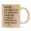 22Feels® Papa Geschenk von Tochter - Glitzertasse mit Spruch (Gold, 320ml)-Glitzertasse Gold 320ml-22Feels