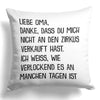 22Feels® Oma Geschenk - Kissen mit Spruch (Weiss 40x40cm)-Kissen Weiss 40x40-22Feels