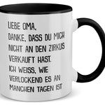 22Feels® Oma Geschenk - Tasse mit Spruch (Weiss-Schwarz, 320ml)-TwoTone Tasse Weiss-Schwarz 320ml-22Feels