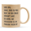 22Feels® Oma Geschenk - Glitzertasse mit Spruch (Gold, 320ml)-Glitzertasse Gold 320ml-22Feels