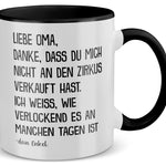 22Feels® Oma Geschenk von Enkel - Tasse mit Spruch (Weiss-Schwarz, 320ml)-TwoTone Tasse Weiss-Schwarz 320ml-22Feels