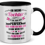 22Feels® Tochter Geschenk - Tasse mit Spruch (Weiss-Schwarz, 320ml)-TwoTone Tasse Weiss-Schwarz 320ml-22Feels