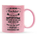 22Feels® Tochter Geschenk - Glitzertasse mit Spruch (Pink, 320ml)-Glitzertasse Pink 320ml-22Feels