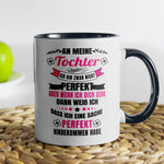 22Feels® Tochter Geschenk - Tasse mit Spruch (Weiss-Schwarz, 320ml)-TwoTone Tasse Weiss-Schwarz 320ml-22Feels