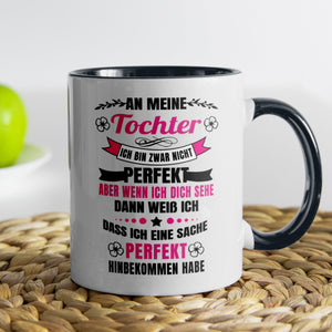22Feels® Tochter Geschenk - Tasse mit Spruch (Weiss-Schwarz, 320ml)-TwoTone Tasse Weiss-Schwarz 320ml-22Feels