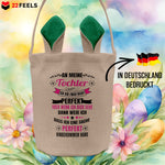22Feels® Tochter Kinder Osterkorb mit Henkel Ostergeschenk Tragetasche Ostern Deko Osternest Körbchen Hasenohren (Beige/Grün)-Ostern Tragetasche-22Feels