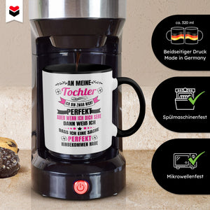 22Feels® Tochter Geschenk - Tasse mit Spruch (Weiss-Schwarz, 320ml)-TwoTone Tasse Weiss-Schwarz 320ml-22Feels