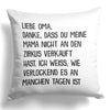 22Feels® Oma Geschenk - Kissen mit Spruch (Weiss 40x40cm)-Kissen Weiss 40x40-22Feels