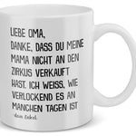 22Feels® Geschenk für Oma von Enkel - Tasse mit Spruch: Zirkus Mama (Weiss, 320ml)-Weisse Tasse 320ml-22Feels