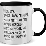 22Feels® Oma Geschenk von Enkel - Tasse mit Spruch (Weiss-Schwarz, 320ml)-TwoTone Tasse Weiss-Schwarz 320ml-22Feels