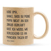 22Feels® Oma Geschenk von Enkel - Glitzertasse mit Spruch (Gold, 320ml)-Glitzertasse Gold 320ml-22Feels
