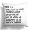22Feels® Oma Geschenk - Kissen mit Spruch (Weiss 40x40cm)-Kissen Weiss 40x40-22Feels