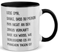 22Feels® Oma Geschenk - Tasse mit Spruch (Weiss-Schwarz, 320ml)-TwoTone Tasse Weiss-Schwarz 320ml-22Feels