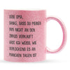 22Feels® Oma Geschenk - Glitzertasse mit Spruch (Pink, 320ml)-Glitzertasse Pink 320ml-22Feels