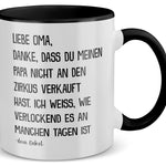 22Feels® Oma Geschenk von Enkel - Tasse mit Spruch (Weiss-Schwarz, 320ml)-TwoTone Tasse Weiss-Schwarz 320ml-22Feels