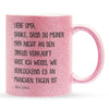 22Feels® Oma Geschenk von Enkel - Glitzertasse mit Spruch (Pink, 320ml)-Glitzertasse Pink 320ml-22Feels
