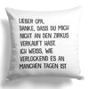 22Feels® Opa Geschenk - Kissen mit Spruch (Weiss 40x40cm)-Kissen Weiss 40x40-22Feels