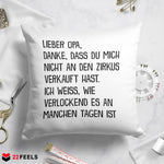 22Feels® Opa Geschenk - Kissen mit Spruch (Weiss 40x40cm)-Kissen Weiss 40x40-22Feels