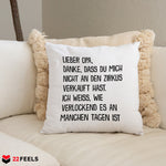 22Feels® Opa Geschenk - Kissen mit Spruch (Weiss 40x40cm)-Kissen Weiss 40x40-22Feels