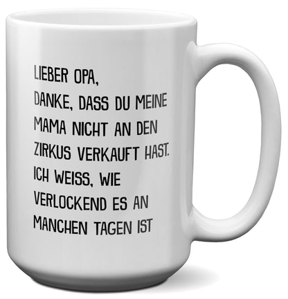 22Feels® Opa Geschenk - XL Tasse mit Spruch (Weiss, 440ml)-Weisse XL Tasse 440ml-22Feels
