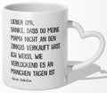22Feels® Opa Geschenk von Enkelin - Tasse mit Spruch: Zirkus 'Mama' (Herzhenkel, Weiss, 320ml)-Tasse Weiss Herzhenkel 320ml-22Feels