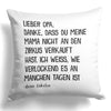 22Feels® Opa Geschenk von Enkelin - Kissen mit Spruch (Weiss 40x40cm)-Kissen Weiss 40x40-22Feels