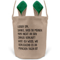 22Feels® Opa Grossvater Osterkorb mit Henkel Ostergeschenk Tragetasche Ostern Deko Osternest Körbchen Hasenohren (Beige/Grün)-Ostern Tragetasche-22Feels