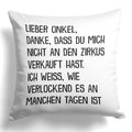 22Feels® Onkel Geschenk - Kissen mit Spruch (Weiss 40x40cm)-Kissen Weiss 40x40-22Feels