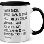 22Feels® Onkel Geschenk von Neffe - Tasse mit Spruch (Weiss-Schwarz, 320ml)-TwoTone Tasse Weiss-Schwarz 320ml-22Feels