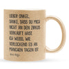 22Feels® Onkel Geschenk von Neffe - Glitzertasse mit Spruch (Gold, 320ml)-Glitzertasse Gold 320ml-22Feels