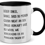 22Feels® Onkel Geschenk - Tasse mit Spruch (Weiss-Schwarz, 320ml)-TwoTone Tasse Weiss-Schwarz 320ml-22Feels