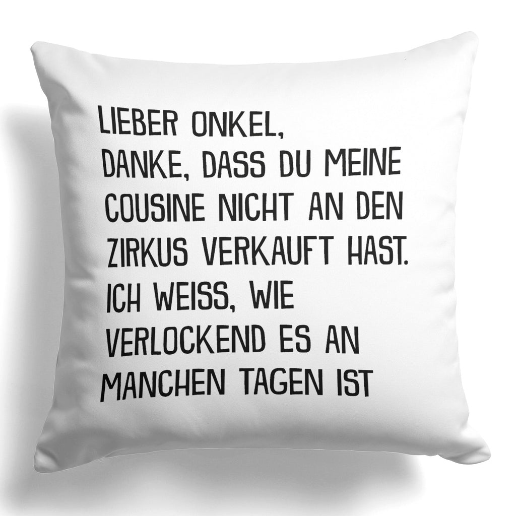 22Feels® Onkel Geschenk - Kissen mit Spruch (Weiss 40x40cm)-Kissen Weiss 40x40-22Feels