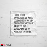22Feels® Onkel Geschenk - Kissen mit Spruch (Weiss 40x40cm)-Kissen Weiss 40x40-22Feels