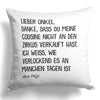 22Feels® Onkel Geschenk von Neffe - Kissen mit Spruch (Weiss 40x40cm)-Kissen Weiss 40x40-22Feels