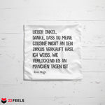 22Feels® Onkel Geschenk von Neffe - Kissen mit Spruch (Weiss 40x40cm)-Kissen Weiss 40x40-22Feels