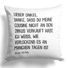 22Feels® Onkel Geschenk von Nichte - Kissen mit Spruch (Weiss 40x40cm)-Kissen Weiss 40x40-22Feels
