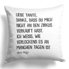 22Feels® Tante Geschenk von Neffe - Kissen mit Spruch (Weiss 40x40cm)-Kissen Weiss 40x40-22Feels