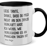 22Feels® Tante Geschenk von Neffe - Tasse mit Spruch (Weiss-Schwarz, 320ml)-TwoTone Tasse Weiss-Schwarz 320ml-22Feels