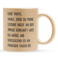 22Feels® Tante Geschenk - Glitzertasse mit Spruch (Gold, 320ml)-Glitzertasse Gold 320ml-22Feels